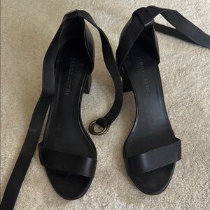 Jenni Kayne Black Block Heel - Ankle Wrap Strap